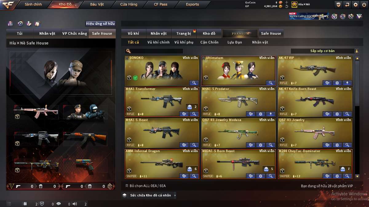 shop acc cf uy tin gia re